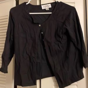 Black casual corner Annex quarter sleeve cardigan